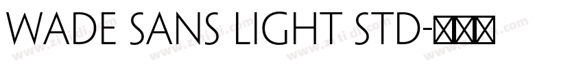 wade sans light std字体转换